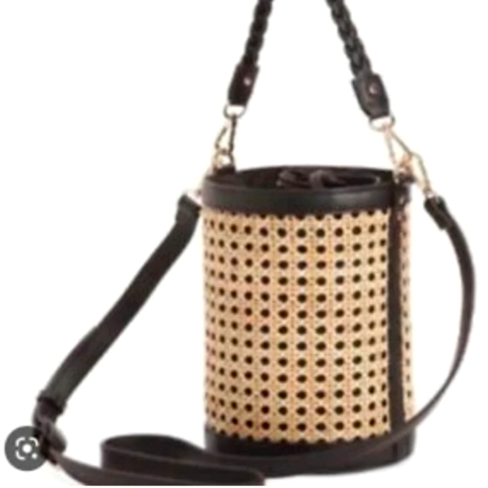 Tommy Bahama Rattan Black Bucket Bag